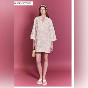 English Factory SCULPTED FLORAL MINI DRESS - size small - NWT - ivory